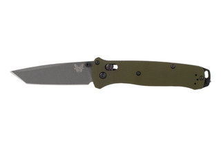 Benchmade Bailout 3.4" Tanto-Blade folding knife with woodland green finish
